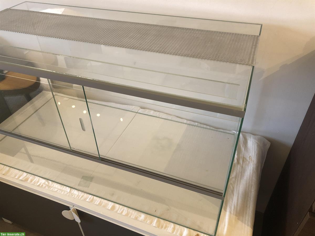 Bild 3: Glasterrarium 100x50x50cm mit Schiebetüren und Zubehör