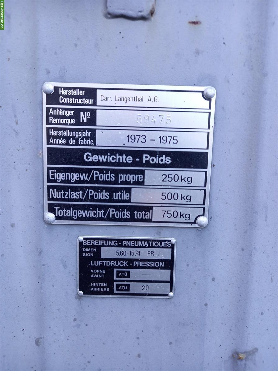 Bild 4: Occasion Zivilschutzanhänger mit Blache und Zubehör