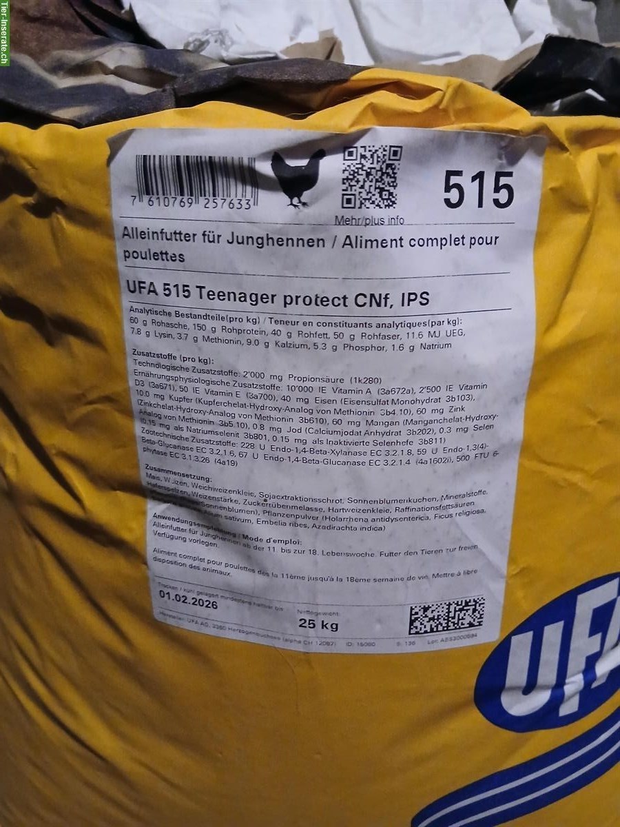UFA Junghennenfutter GRATIS abzugeben