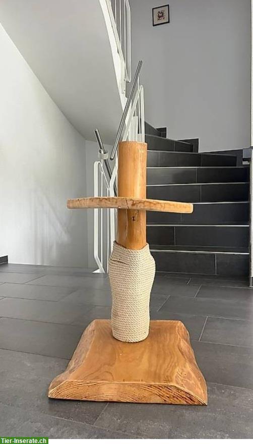 Bild 2: Kleiner Holz-Kratzbaum, sehr stabil, handgefertigt