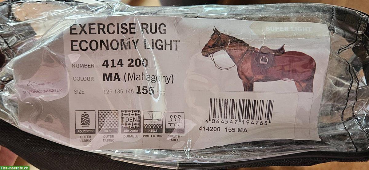 Bild 2: Ausreit-Fliegendecke, 155cm, mahagoni, zu verkaufen