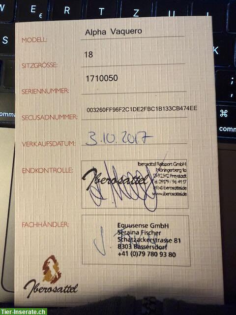 Bild 9: Sommer Iberosattel Alpha Vaquero, mit Zalea gegen Aufpreis