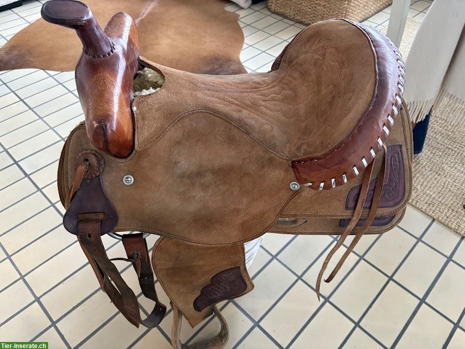 Wildleder Westernsattel ca. 14 Zoll zu verkaufen