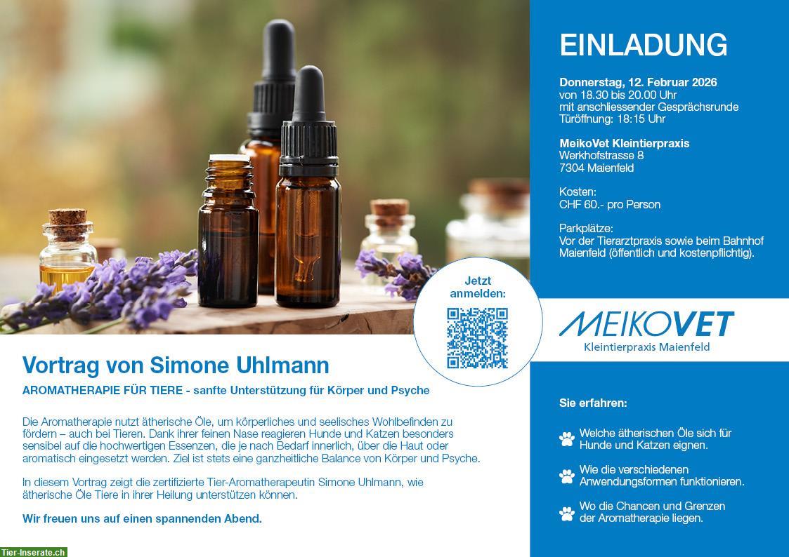 Aromatherapie für Tiere: Gastvortrag in Maienfeld GR