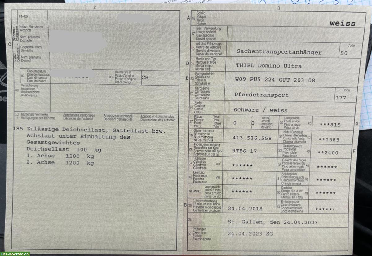 Bild 6: 2er Pferdeanhänger THIEL Domino Ultra zu verkaufen