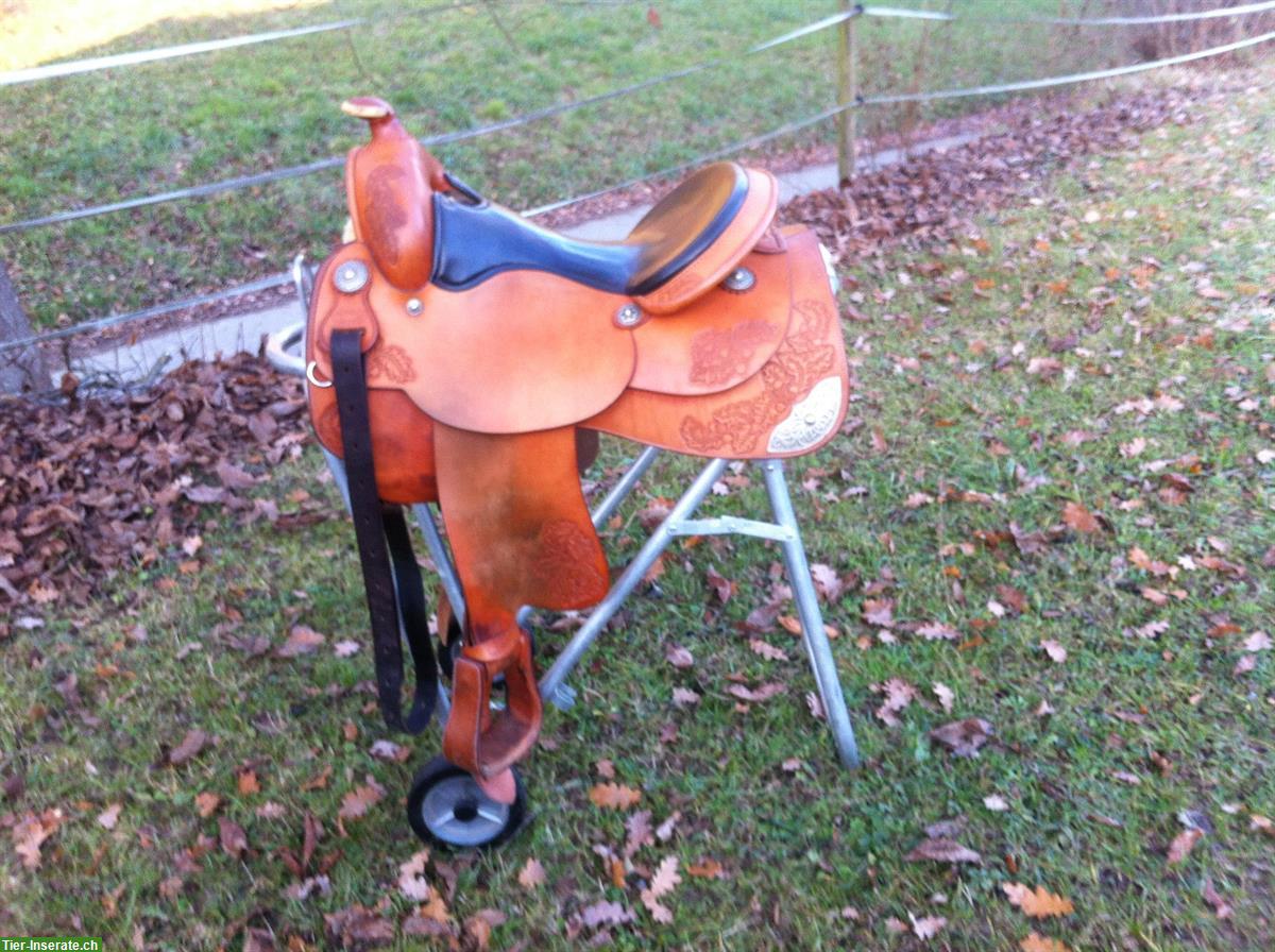 Bild 2: Rieser Westernsattel 15.5 Zoll Flexi-Plates