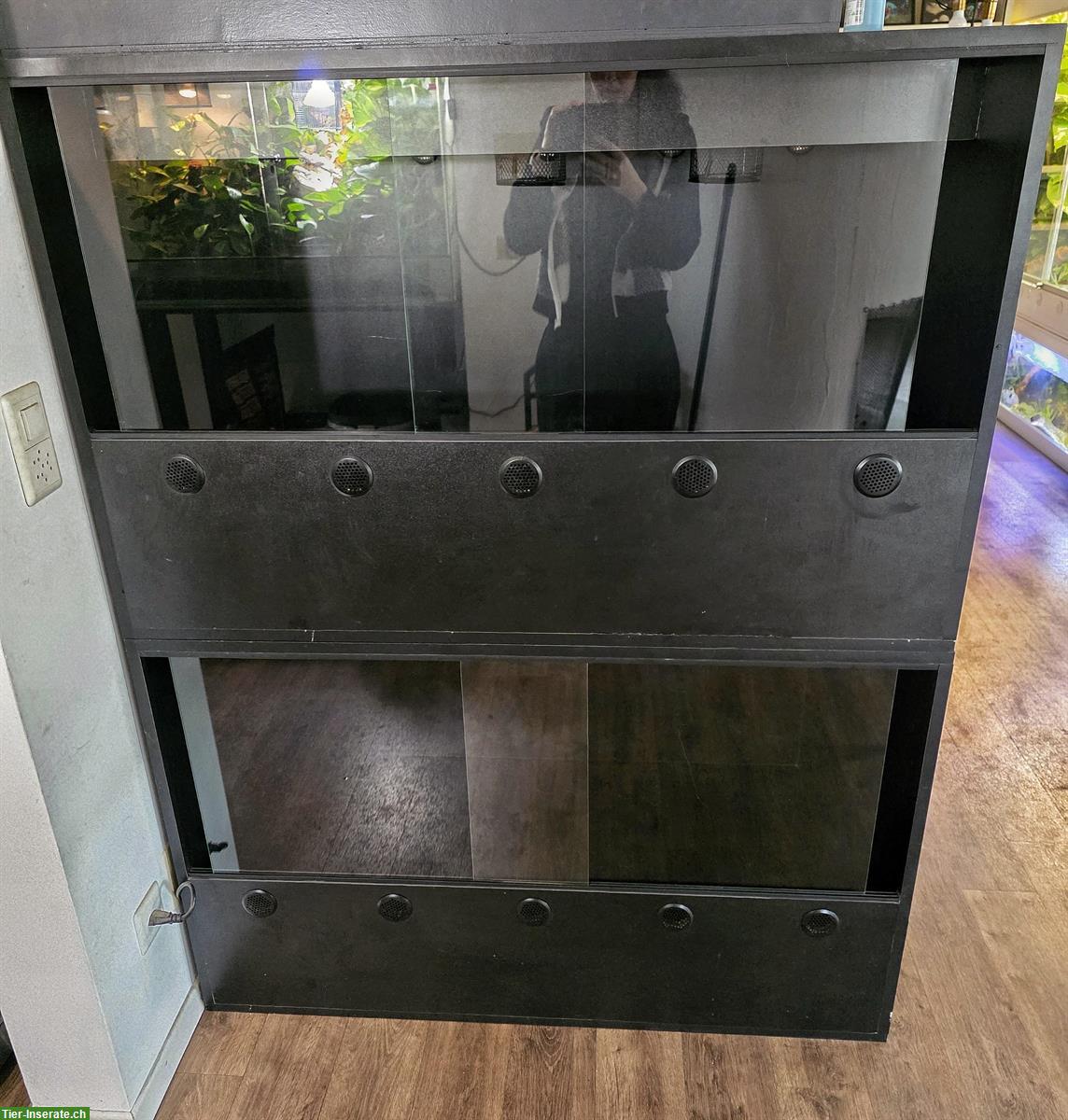 Terrarium-Turm 124x84x158cm mit 2 Terrarien