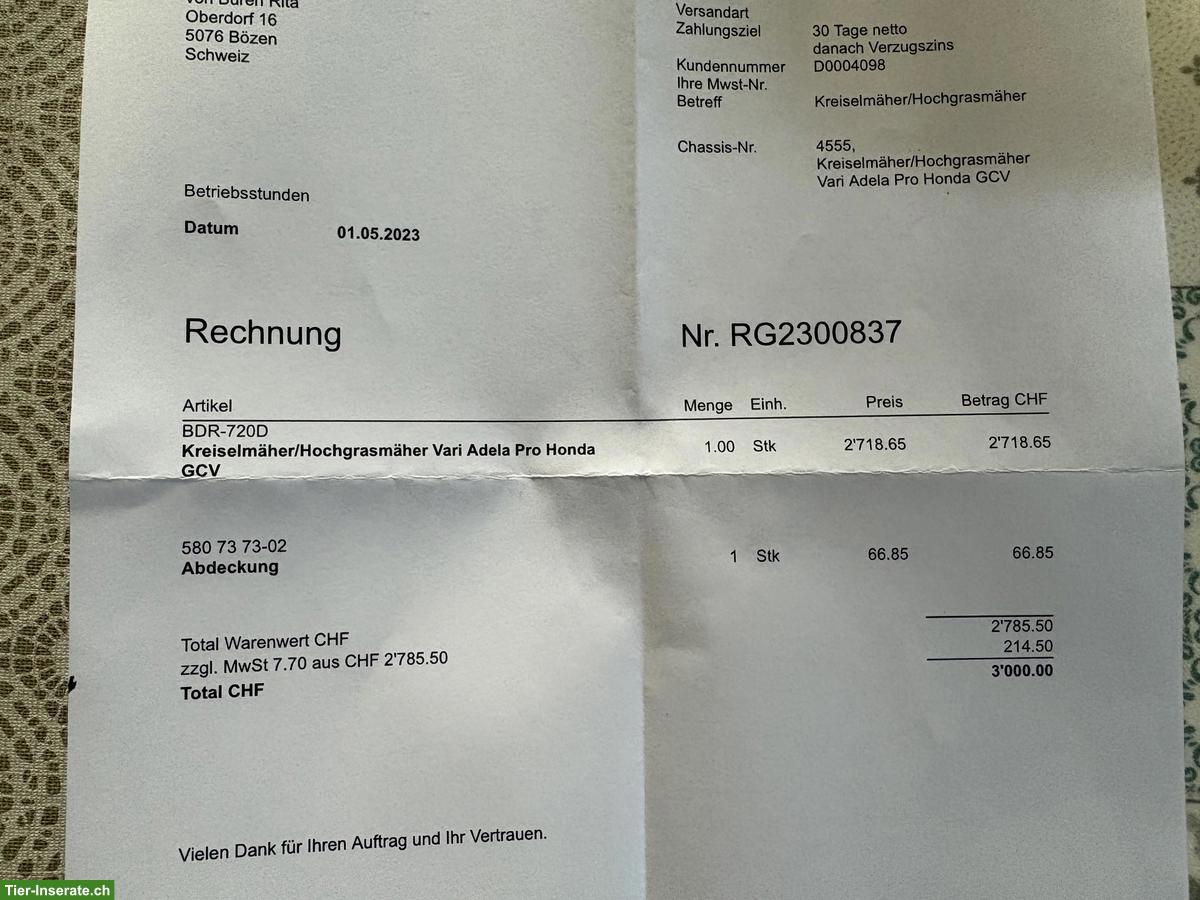 Kreiselmäher Adela Pro mit Honda Motor zu verkaufen