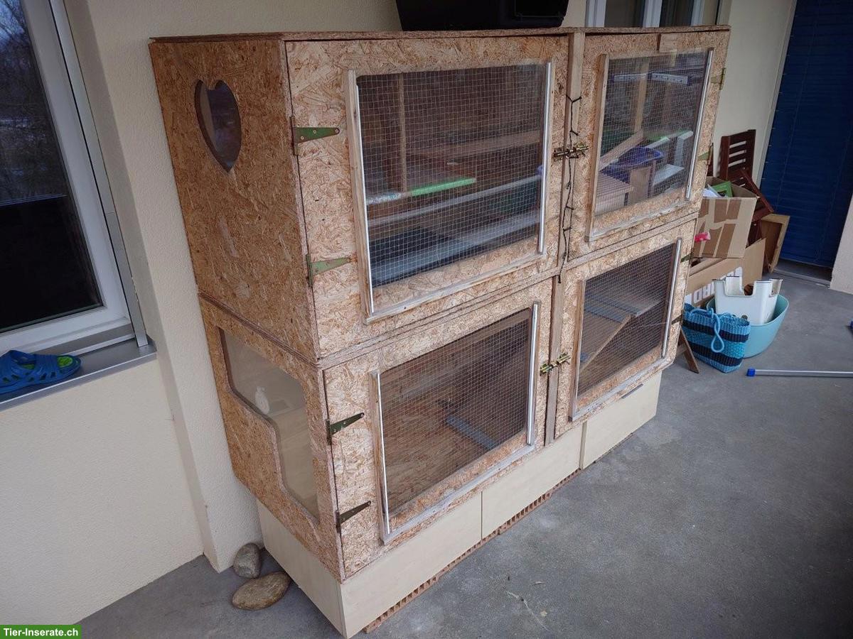 Meerschweinchen- oder Kaninchenstall, mehrstöckig
