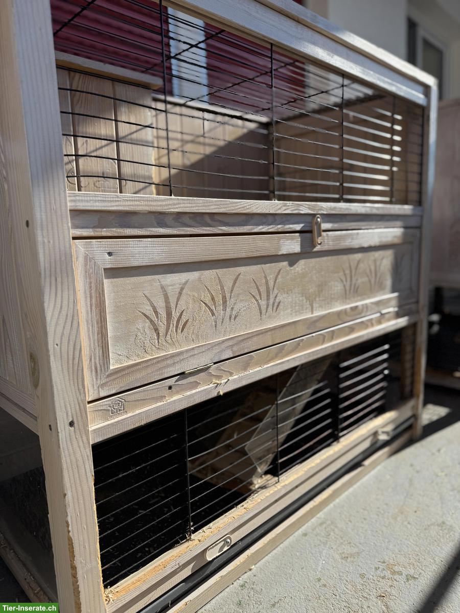 Bild 3: Mehrstöckiger Kaninchenstall aus Holz zu verkaufen