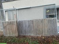 Pferde-Boxenwand mit Schiebetür, 4m breit, verzinkt
