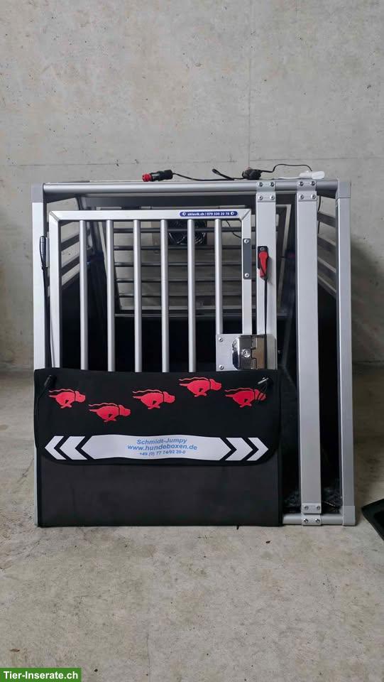 Hundetransportbox fürs Auto, hochwertig, komplett ausgestattet