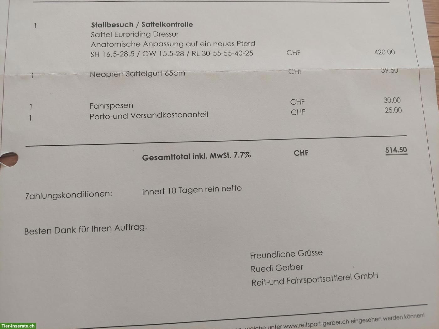 Bild 3: Euroriding Dressursattel in Top Zustand