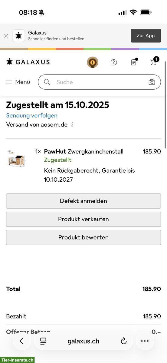 Bild 2: Neuer Zwergkaninchenstall zu verkaufen