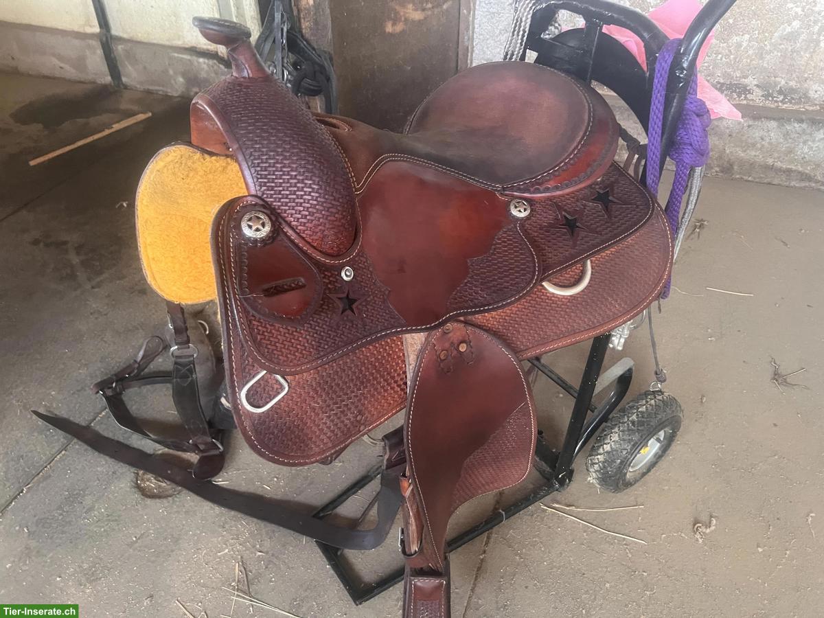 Bild 10: Westernsattel, selten gebraucht, mit Zubehör