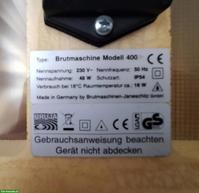 Brutmaschine / Inkubator Bruja Modell 400