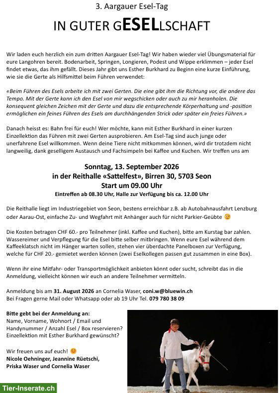 3. Aargauer Esel-Tag in Seon AG