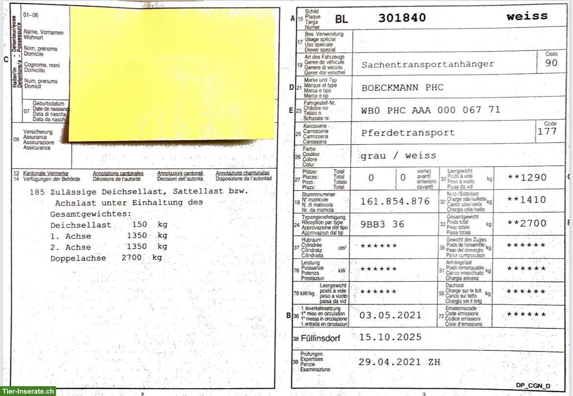 Bild 9: Kleinpferdeanhänger Böckmann Traveller K3, Alu