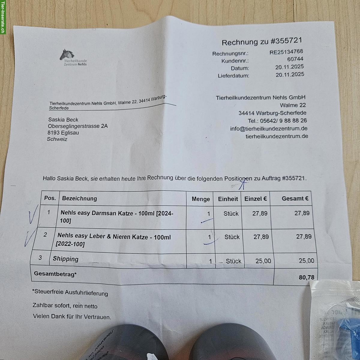 Bild 2: Nehls easy Leber & Nieren gratis abzugeben