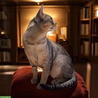 Ocicat x Abessinier Kater, schwarz silber getickt, kastriert