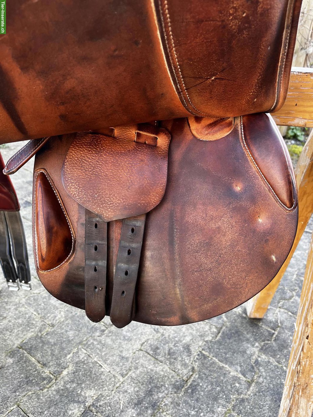 Bild 3: Butet Springsattel mit Sattelgurt und Steigbügelriemen