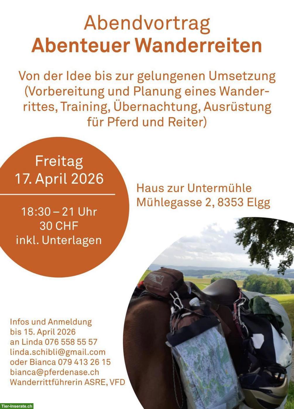 Abendvortrag "Abenteuer Wanderreiten" am 17.04.26