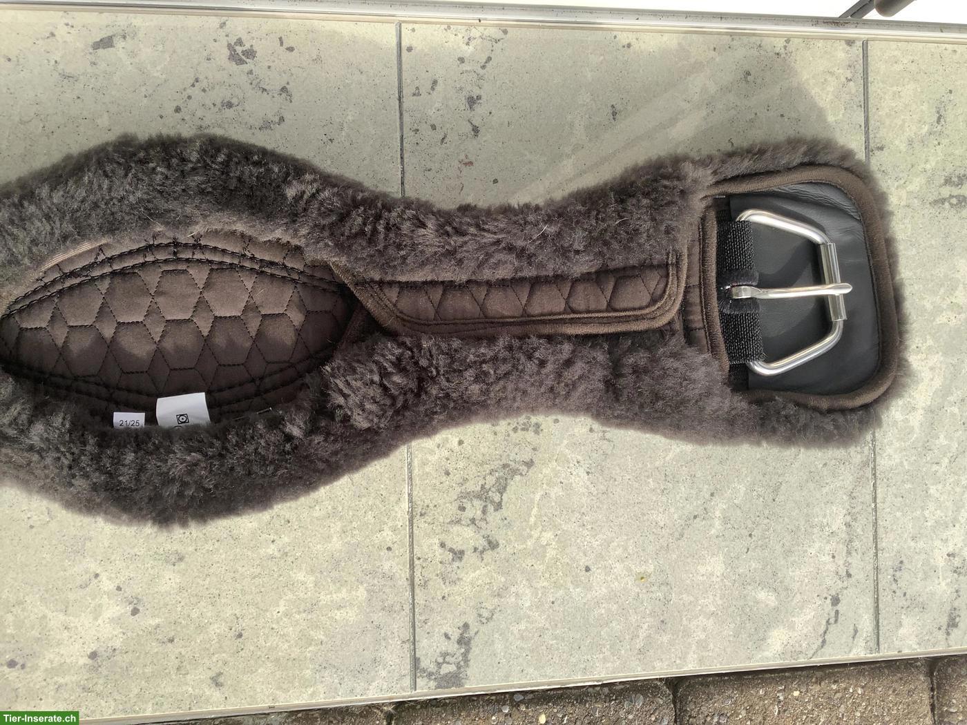 Mattes Sattelgurt Western mit Lammfell, 75cm, neuwertig