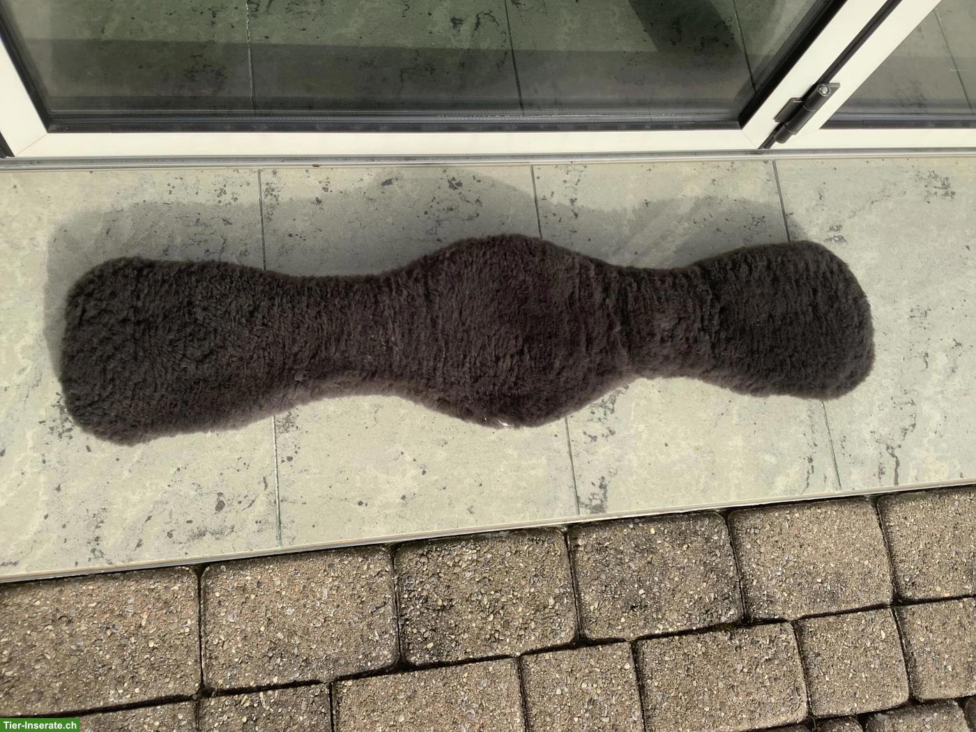 Bild 3: Mattes Sattelgurt Western mit Lammfell, 75cm, neuwertig