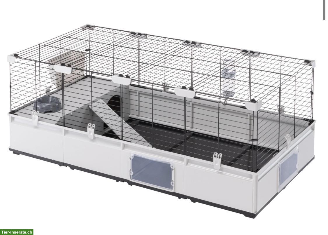 Bild 7: 2 Zwergkaninchen mit Käfig und Zubehör