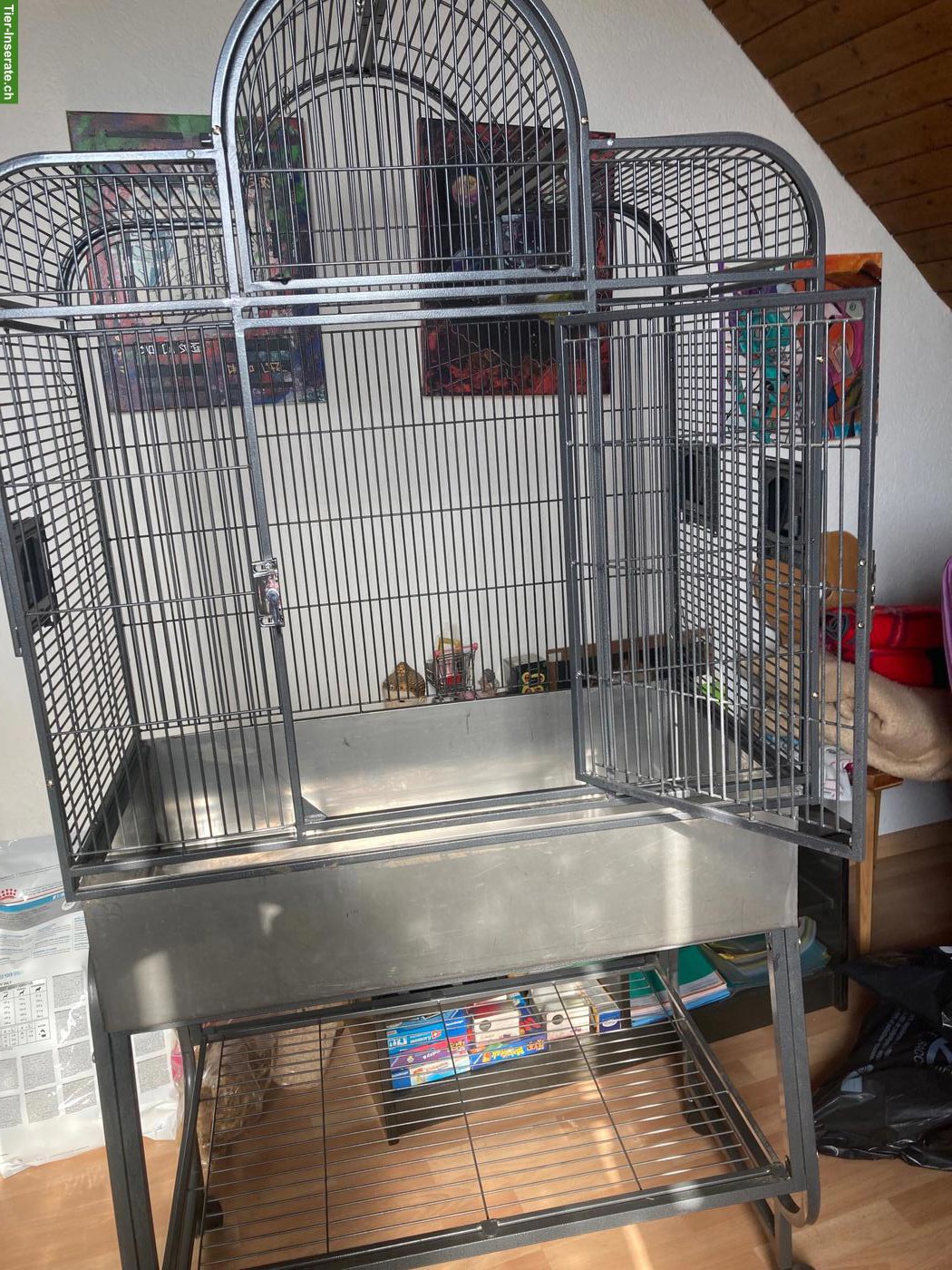 Vogelvoliere inkl. massgefertigter Zinkwanne zu verkaufen