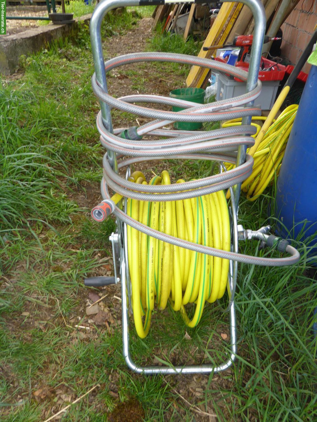 Bild 3: Kleine Motorhacke & Schlauchwagen günstig zu verkaufen