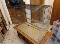 Rennmaus-Terrarium mit Gitteraufsatz mit Zubehör