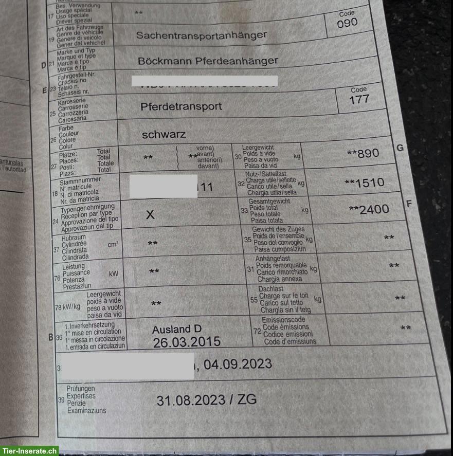 Bild 4: Böckmann Duo Pferdeanhänger, Shettyanhänger, Ponyanhänger
