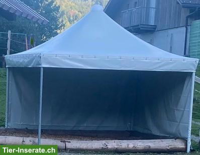 Weidezelt / Pavillon 4x4m mit 2 Seitenwänden, Ascona von Texbau