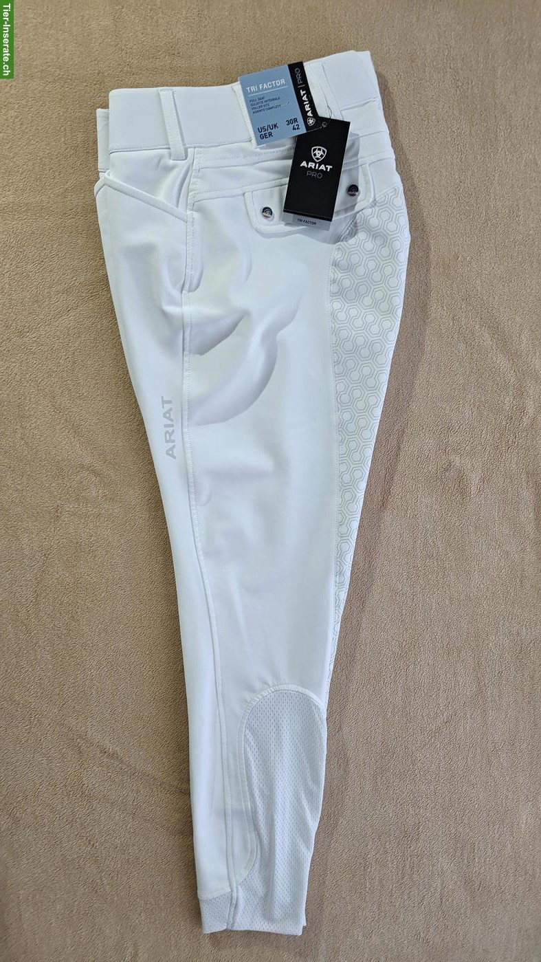 Bild 2: Reithosen Ariat Tri Factor Grip FS, Weiss, Grösse 30R, D42, Neu