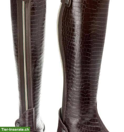 Bild 3: Neue Stiefelschäfte, Chaps Croco Brown, Länge 50 / Weite 40