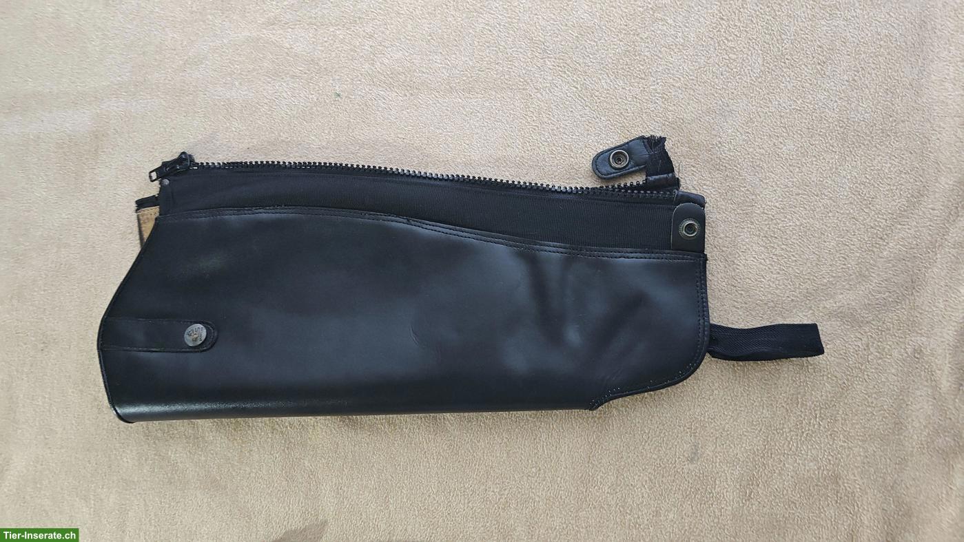 Bild 2: Stiefelschäfte Glattleder, Schwarz, Länge ca. 44cm, Weite ca. 39cm
