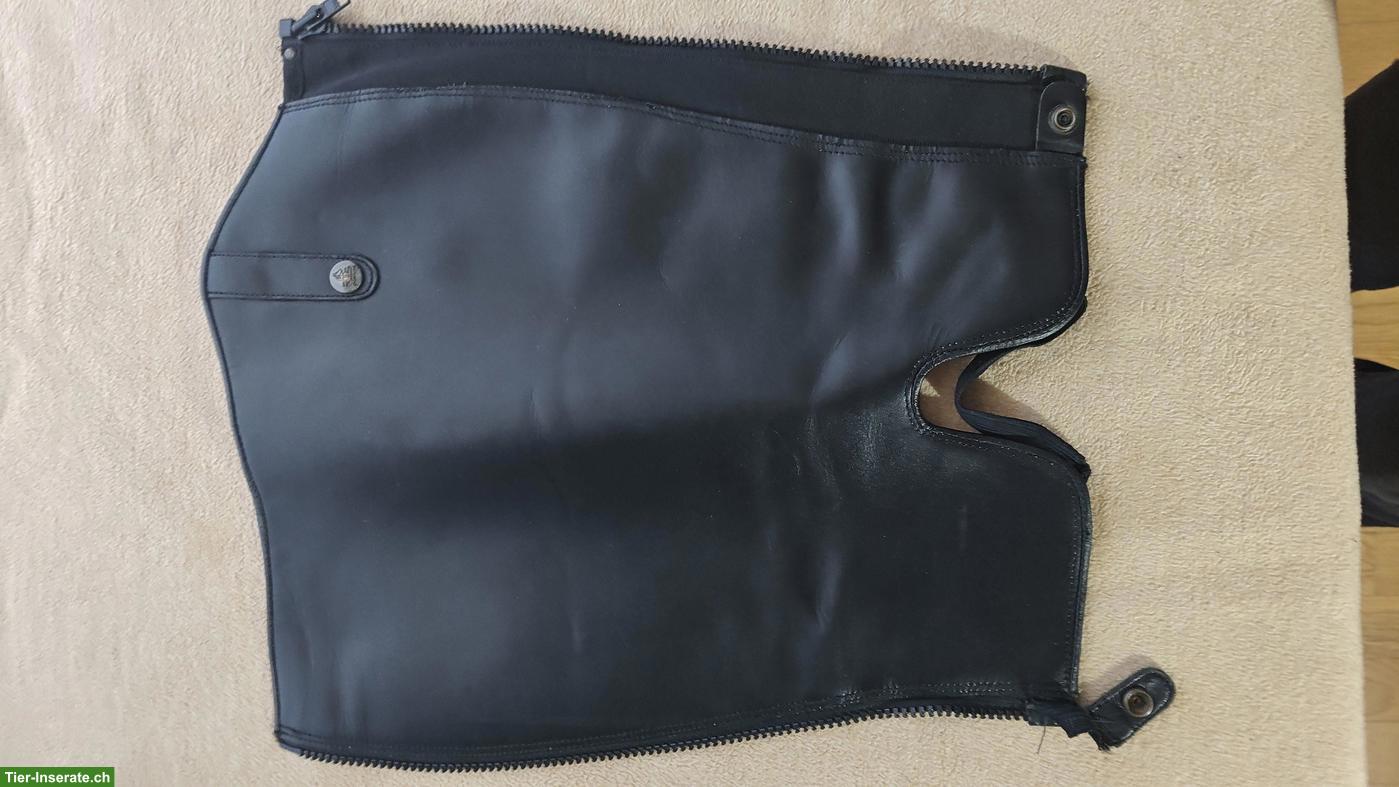 Bild 3: Stiefelschäfte Glattleder, Schwarz, Länge ca. 44cm, Weite ca. 39cm