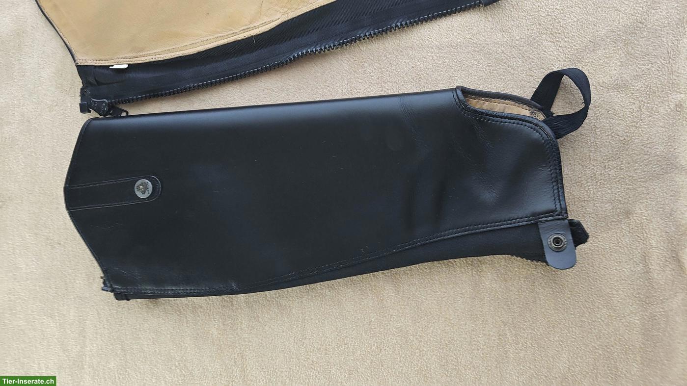 Bild 4: Stiefelschäfte Glattleder, Schwarz, Länge ca. 44cm, Weite ca. 39cm
