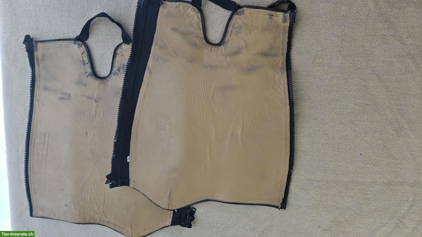 Bild 5: Stiefelschäfte Glattleder, Schwarz, Länge ca. 44cm, Weite ca. 39cm