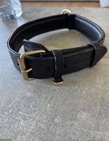 William Walker Leder-Hundeset: Leine & Halsband, schwarz