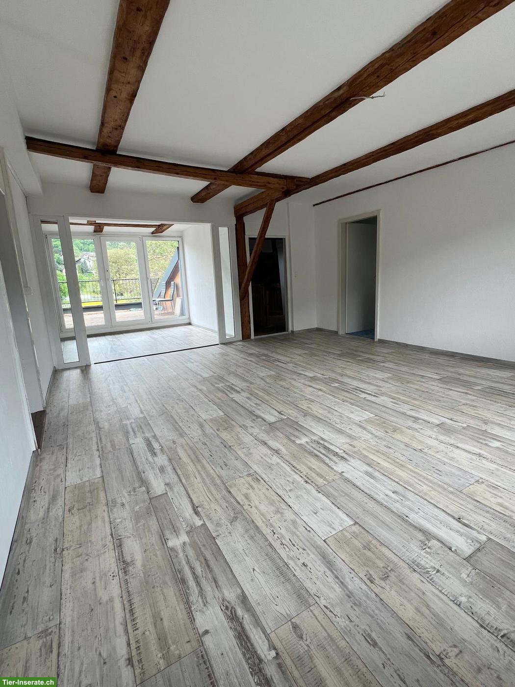 Tierfreundliche Wohnung im Bauernhaus-Anbau mit Balkon & Weitblick