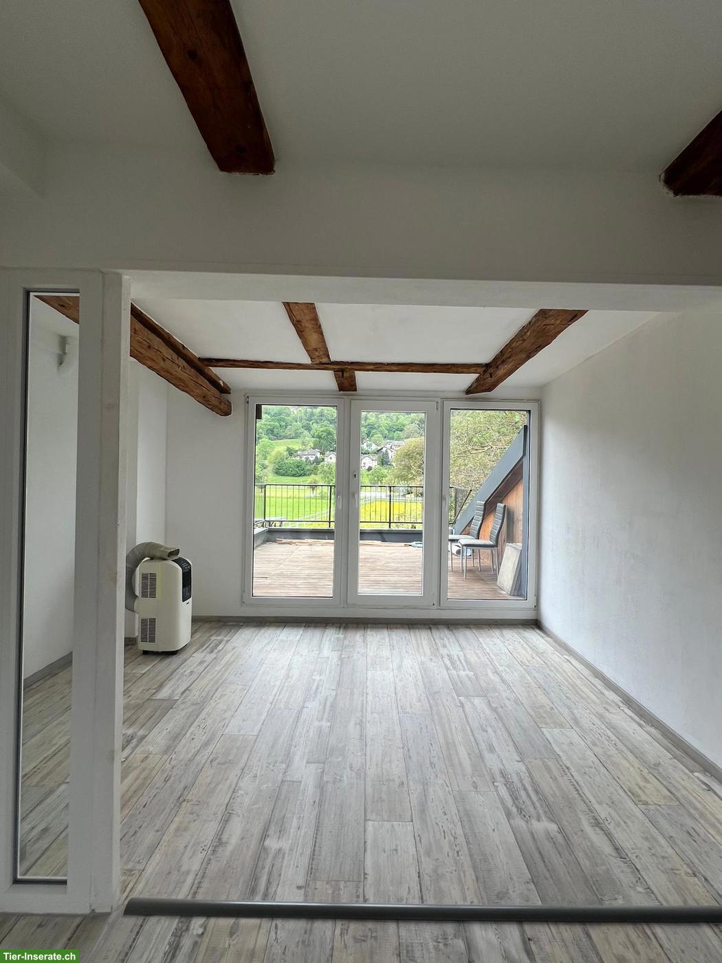 Bild 2: Tierfreundliche Wohnung im Bauernhaus-Anbau mit Balkon & Weitblick