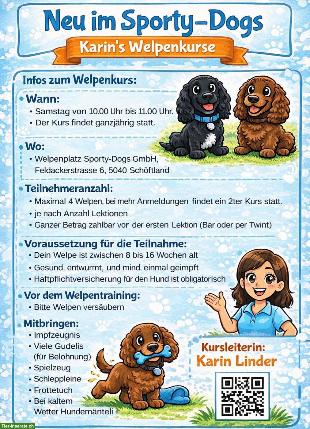 Bild 2: Karin's Welpenkurse im Aargau