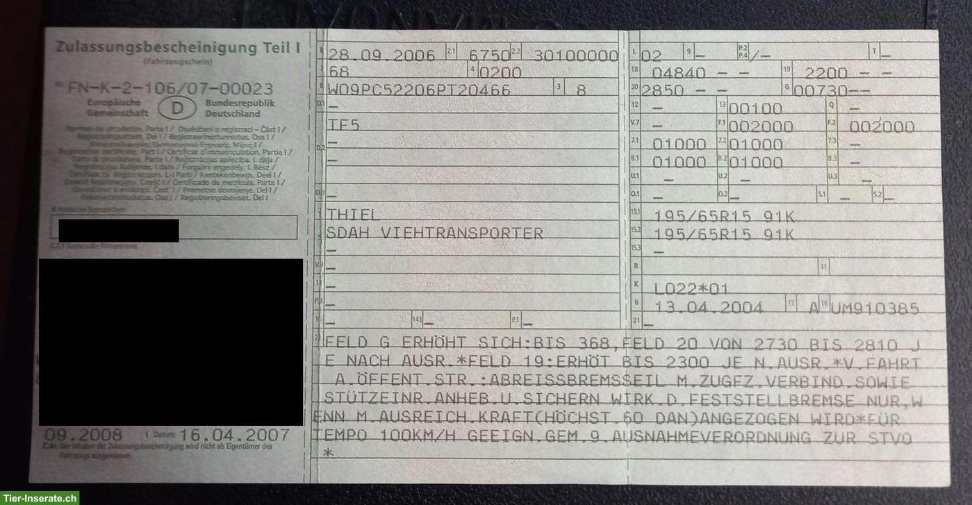 Bild 8: 2er Pferdeanhänger Thiel ohne Sattelkammer