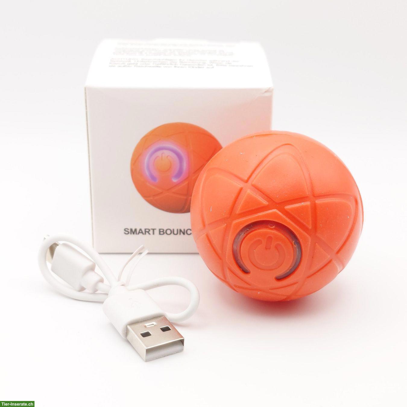 Smart Bouncing Ball, interaktiv für Hund & Katze, Orange & Blau, NEU