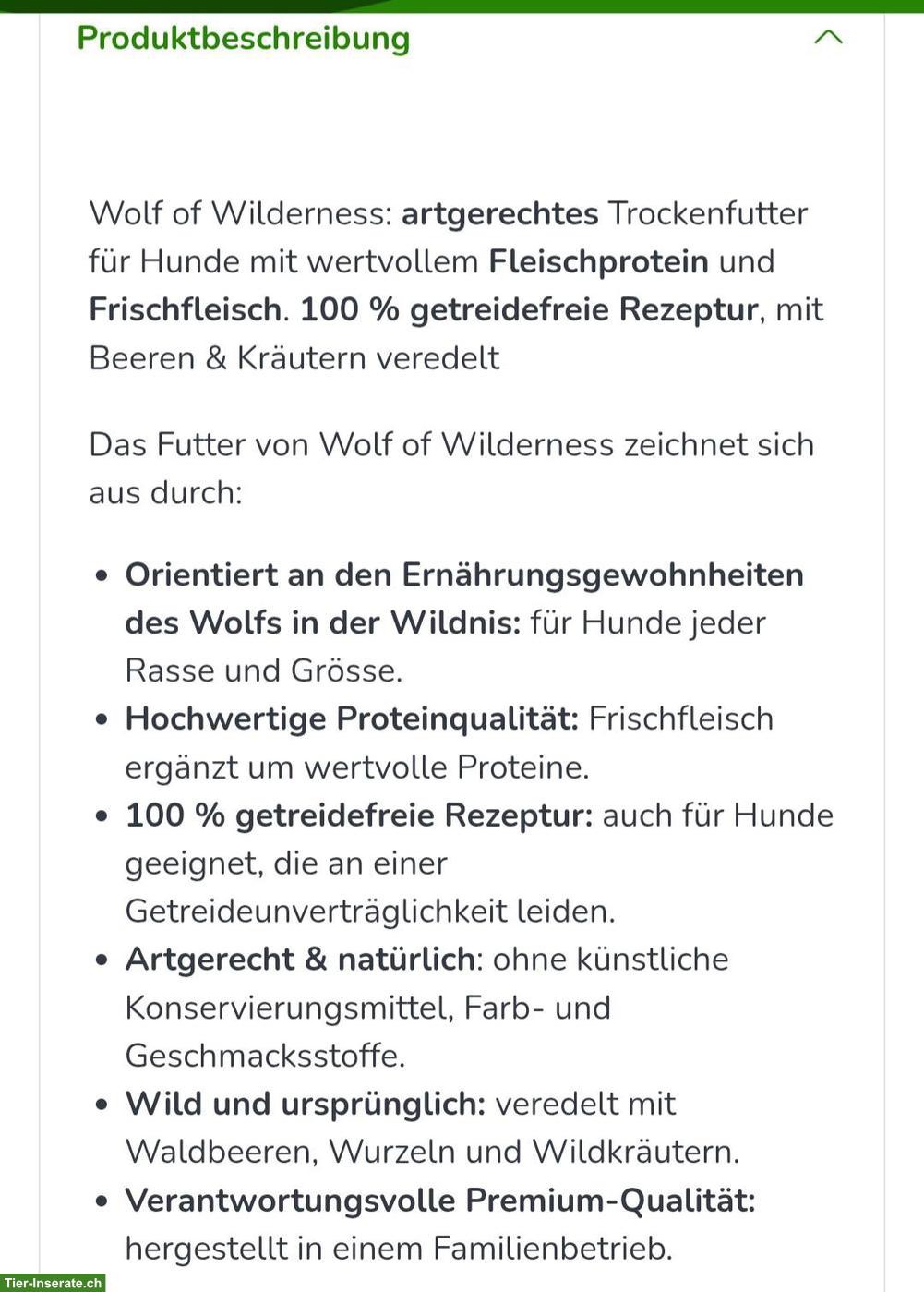 Bild 2: Hundefutter: Trockenfutter Wolf of Wilderness