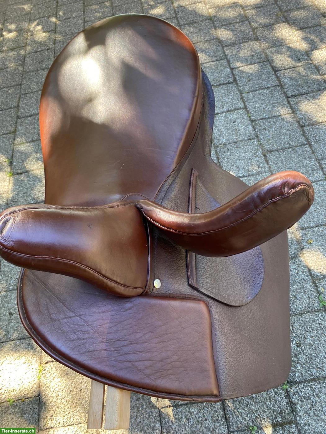 Bild 3: Damensattel aus braunem Leder zu verkaufen