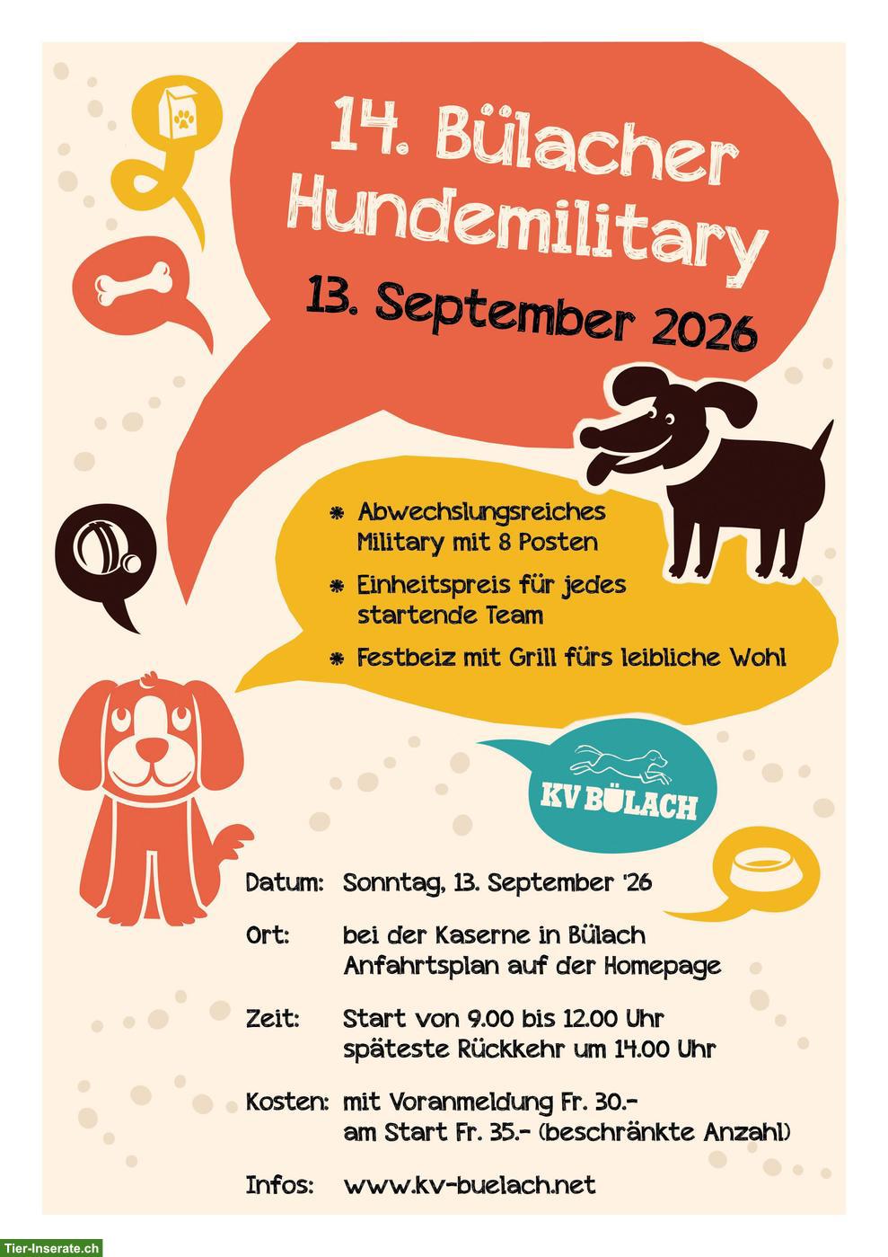 Hunde-Plausch-Military in Bülach:  13. September 2026