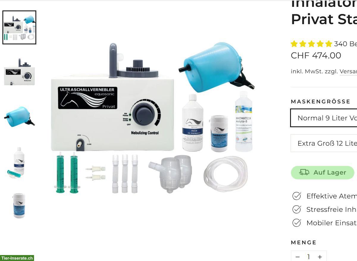Hartwig Inhalator für Pferde Equosonic Privat